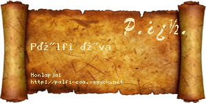 Pálfi Éva névjegykártya