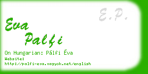 eva palfi business card